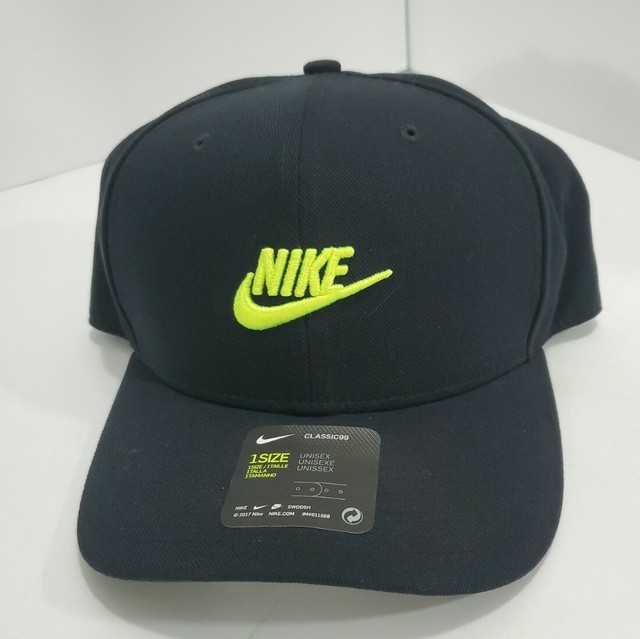 Adult Nike Sportswear Classic 99 Futura Snapback Hat Cap Black Volt Av6720 014 for sale online 