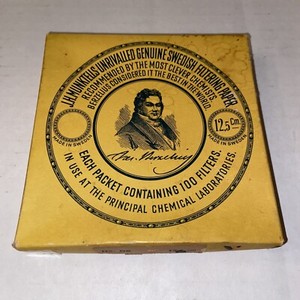 Vintage '30s Laboratories J. H.  Munktells Swedish 12.5 cm Filtering Paper #H