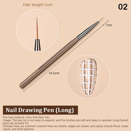 Nail Design Art Pen Construction Pen Brush Painting Brush Manicure Tools _ke - Picture 14 of 21
