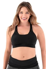 Belly Bandit 294419 Active Support Nursing Sports Bra - X-Large Black