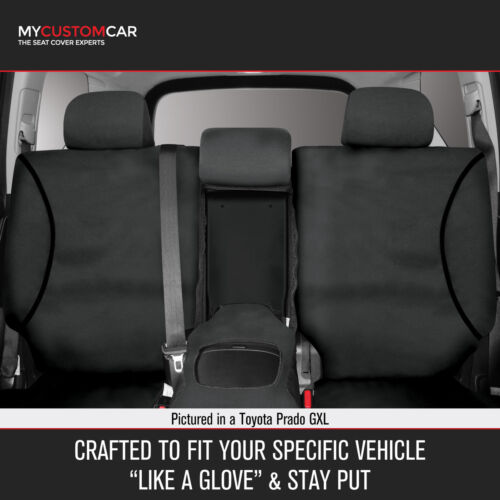 For Toyota HiLux Dual Cab 2015-On TRADIES Grey Canvas Seat Covers - Picture 4 of 13