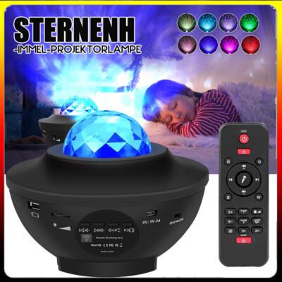 Raumprojektor, LED Sternenhimmel,  Planeten, Ocean Wave Sky, Bluetooth , Musik