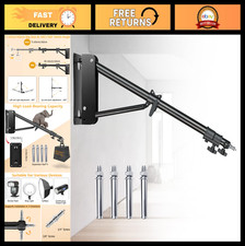 Adjustable 71.65'' Wall Mount Boom Arm for Photography Light, Softbox, Strobe, 1