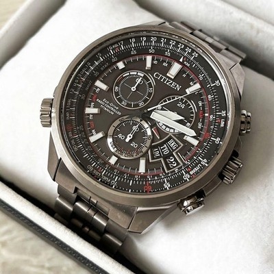 Citizen Promaster BY0120-54E Eco-Drive Radio Solar Titanium Chronograph #0001