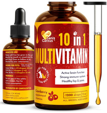 10-in-1 Multivitamin for Dogs and Cats   Daily Glucosamine, Vitamin B, C  D3...