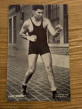 Vintage 1920's Jack Dempsey Boxing Postcard, World Heavyweight Champion