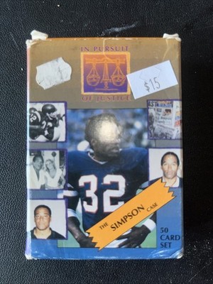1994 INTERLINK NEWS IN PURSUIT OF JUSTICE THE O.J. SIMPSON CASE 50 CARD SET