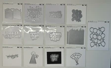 Repro Birthday Dies Lot of 13 - SIMON SAYS STAMP - Wish, Balloon, Candle, Cake