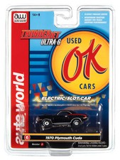 SC377A6 Auto World Thunderjet OK Used Cars 1970 Plymouth Cuda Black HO Scale S