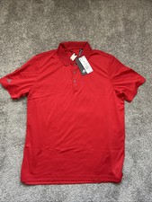 Adidas Mens Large Performance Red Polo Golf Shirt - A230 - New