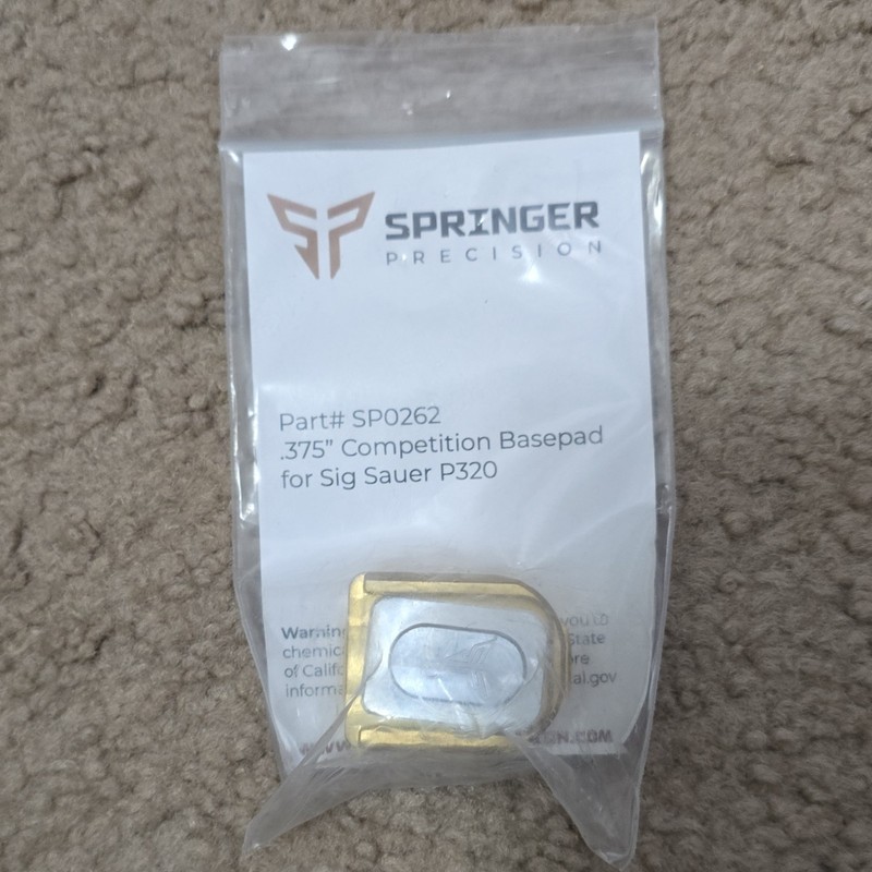 Springer Precision SPO262 .375in Basepad for Sig Sauer P320 10rd