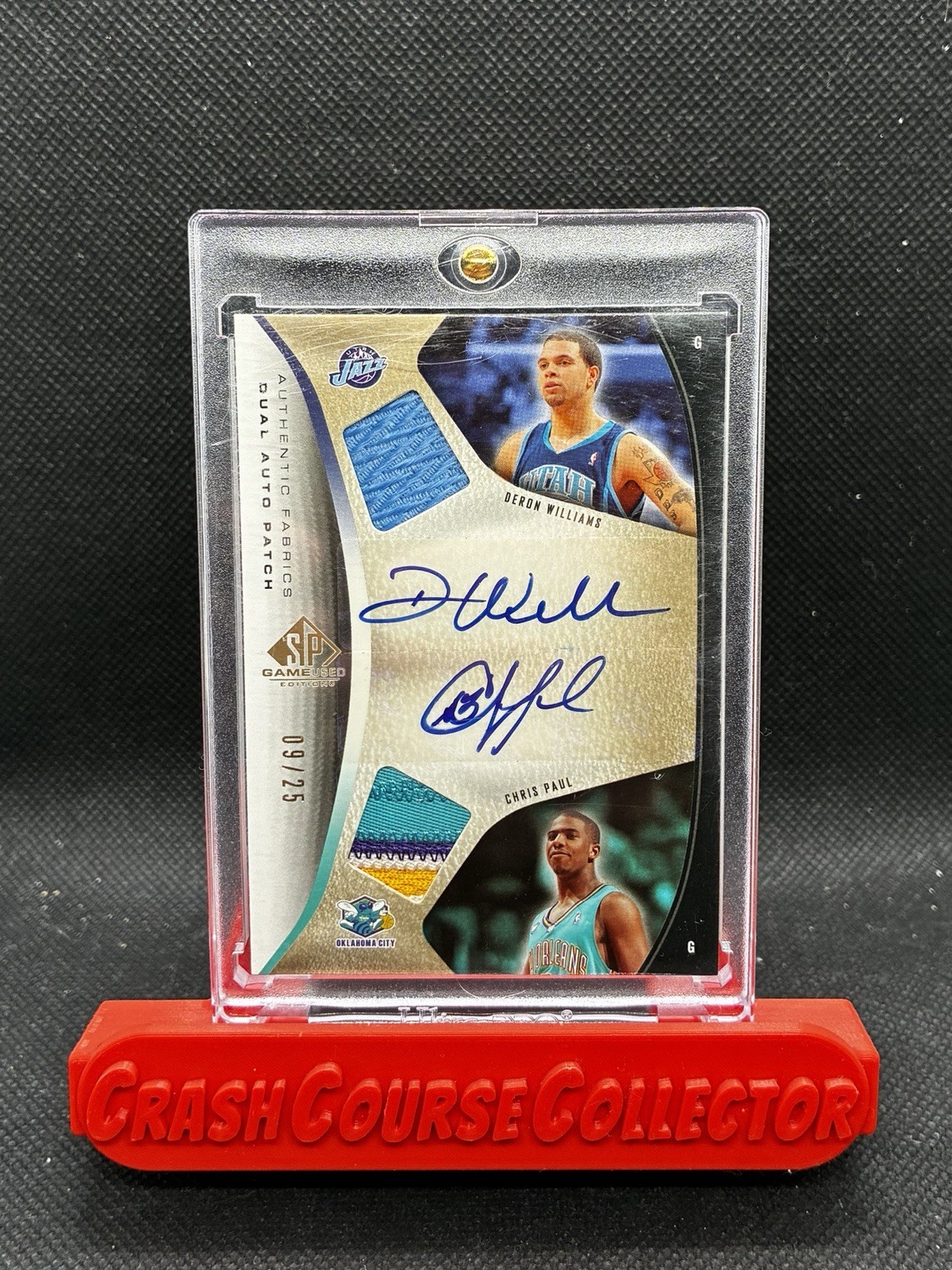 2006-07 SP Game Used Chris Paul Deron Williams /25 Patch Auto view 1