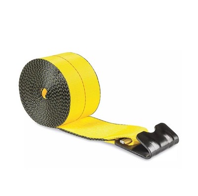 10 Pack  4'' x 30' Winch Strap with Flat Hook - 5400lbs WLL Flatbed Tie Down