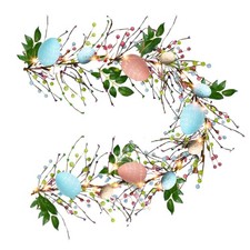 6 FT Easter Egg Garland, 20 LED Battery Operated Lighted Garland with 8 Modes...