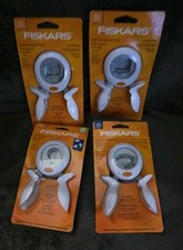 Fiskars Lot If 4 Paper Craft Punch Scrapbooking Paper Card 3 Different