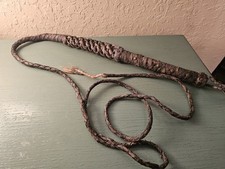 Vintage Braided Leather Bull Whip W/Studded Handle, 92" Long-Very Good