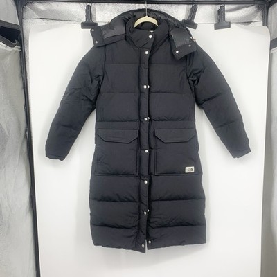 The North Face Women Size Medium Jacket Sierra Down Parka Coat Long Black Hood