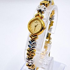 Working Seiko Teardrop Two Tone Ladies Wristwatch