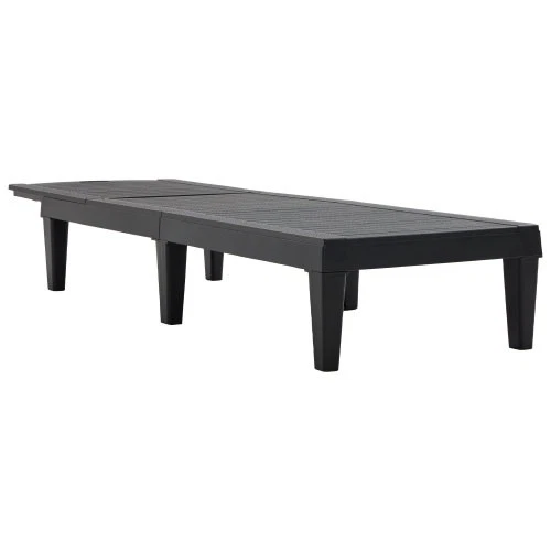 2-Piece Outdoor Chaise Lounges Resin Pool Lounge Chairs for Patio Poolside - Image 3 of 4