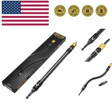 Drill Bit Holder, 12-Inch Flexible Extension, Quick-Release with 1/4-Inch Hex...