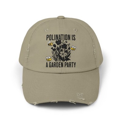 Pollination Is A Garden Party Cap | Bee Floral Hat