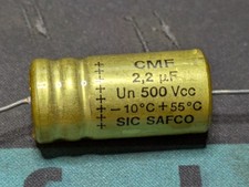 2 x ELKO Axial 2,2uF 500V 13x28mm -10 to +55°C | SIC SAFCO | 2 pcs