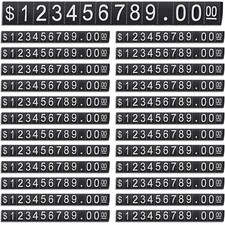 100 Sets Price Display Cube Number Letter Price Tag Cube Blocks Adjustable Co...