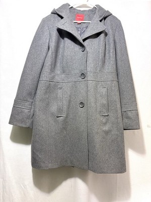 Esprit women's winter slim fit 60% wool gray coat size XL