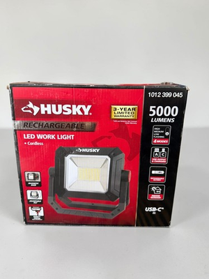 #ad Husky 5000 Lumen Rechargeable LED Work Light USB C Cordless Free Shipping $39.00