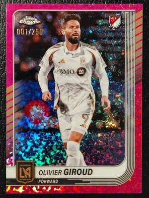 2025 Topps Chrome MLS Olivier Giroud #13 Pink Mini-Diamond Refractor 1/250