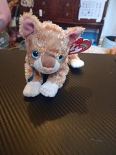 Ty Beanie Baby Named Mattie The Tabby Cat. Excellent Condition with Tags Retired