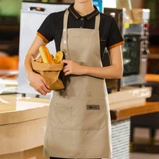 Kitchen Cooking BBQ Plain Denim Canvas Pockets Apron Butcher Crafts Baking Chefs