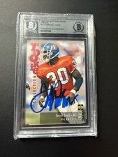 Signed Terrell Davis 1995 Upper Deck Rookie Card BAS Auto BGS RC DENVER BRONCOS. rookie card picture