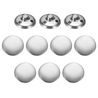 10 StüCk Metall KnöPfe 20Mm Rund FüR NäHen, Antik Silber