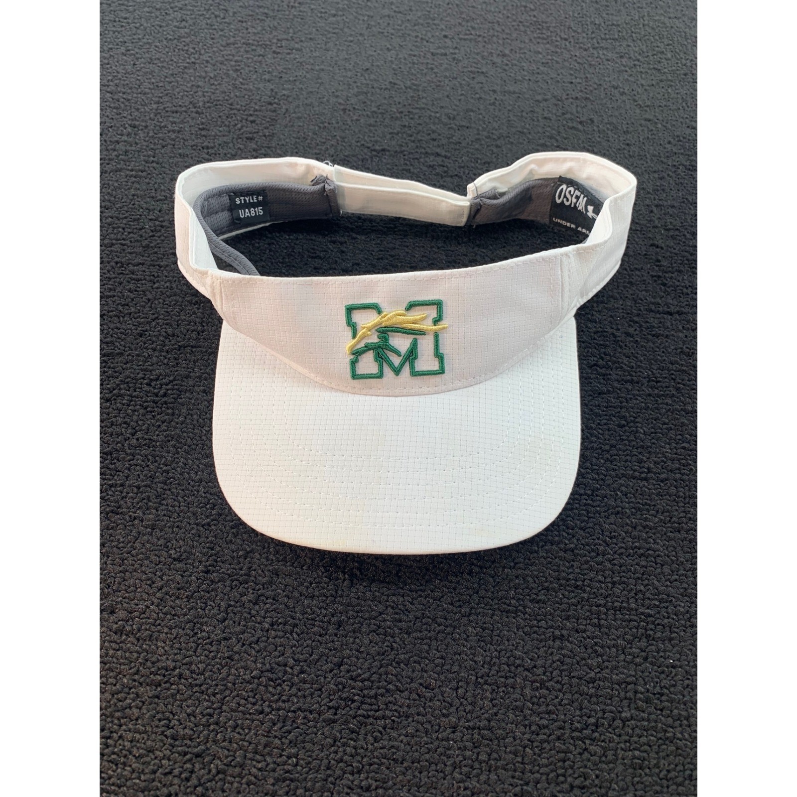 Under Armour OSFM White Mustangs Golf Visor Hat UA815
