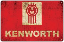 Kenworth American Truck Manufacturing Company Vintage Retro Tin Metal Signs