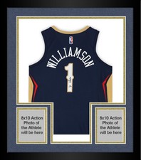 Framed Zion Williamson Pelicans Signed '20-21 Nike Diamond Icon Swingman Jersey