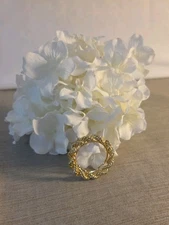 Eduardo Vintage Shawl  Scarf Clip Ring Gold Tone