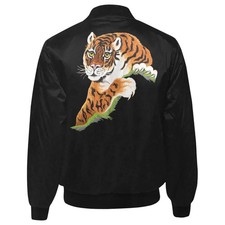 Handmade Rocky 2 Sylvester Stallone Rocky Balboa Black Bomber Tiger Jacket