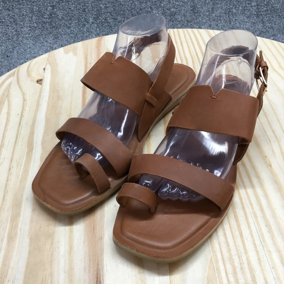 Sandalias Toms para mujer 10 Freya con tira trasera marrón sin cordones punta abierta con hebilla 10015132 Foto 3 de 4