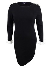 Tommy Hilfiger Women's Embellished Sweater Dress (S, Black)