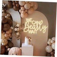 We Can Bearly Wait Neon Sign, Baby Shower Sign, Baby Shower Backdrop Sign,