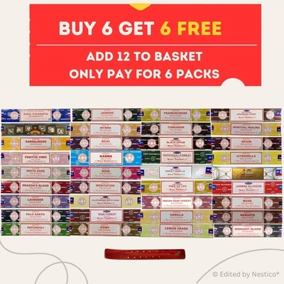 Satya Incense Sticks Joss Sticks 15g Nag Champa | Mix & Match Scents B6G6 FREE