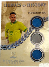 2025 Leaf Neymar Jr  In The Game Used Sport Heroes of History 2/2 Platinum