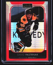 2021-22 O-Pee-Chee Platinum #194 David Pastrnak Red-Prism #/199