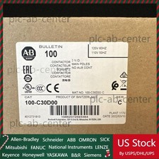 1PC US Allen Bradley 100-C30D00 120V 30AMP Contactor No Aux Contact NEW