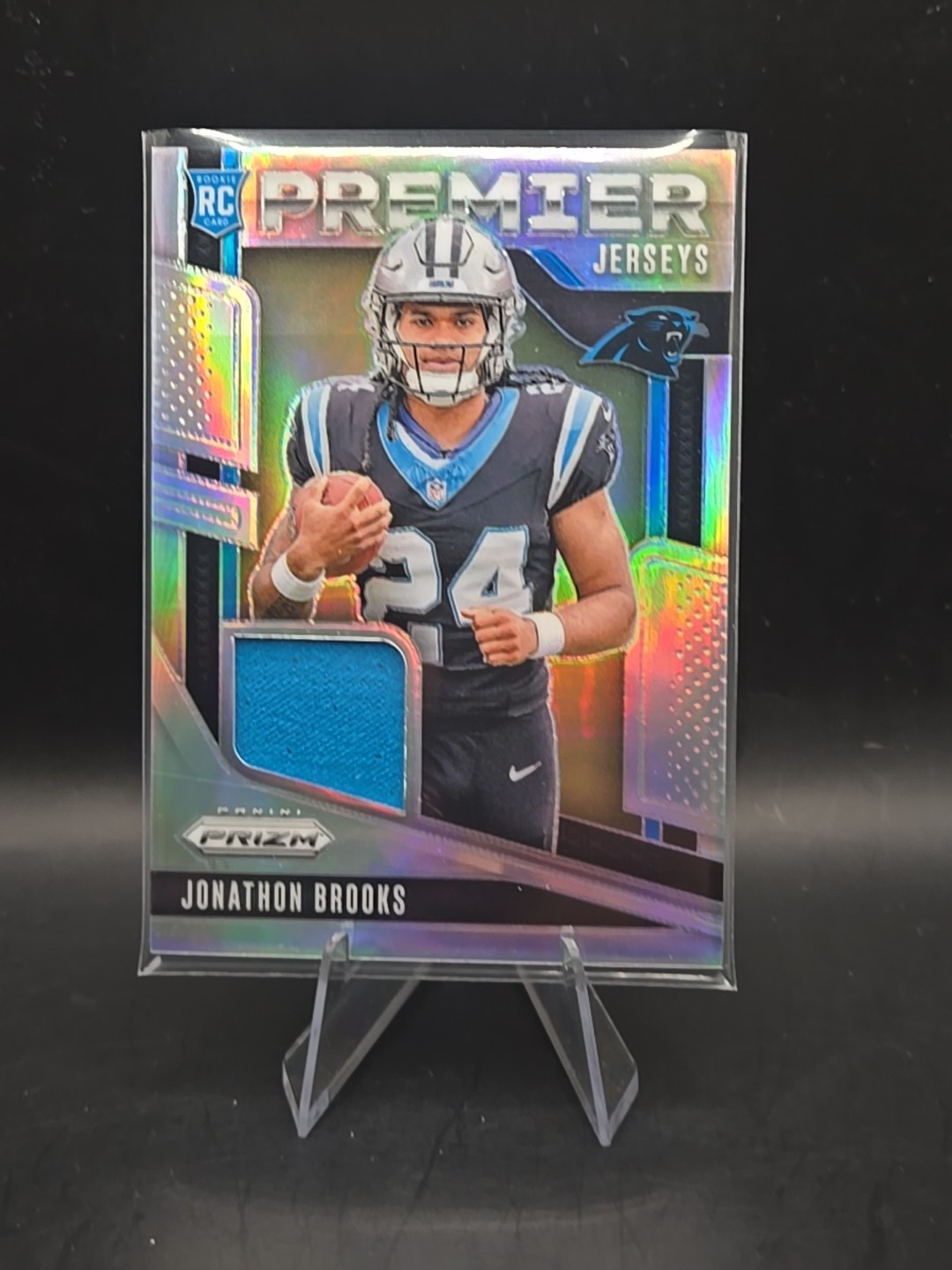 2024 Panini Prizm Football Premier Jerseys Silver Jonathon Brooks (RC) Panthers