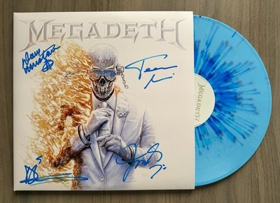 Megadeth SIGNED BLUE Self Titled Vinyl LP xx/299 JSA