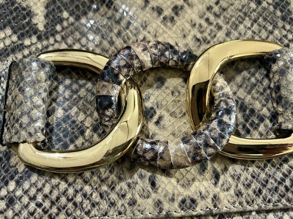 Michael Kors Snakeskin Print Clutch Bag - Image 4 of 4