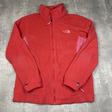 The North Face Girls Size 18 Full Zip Fleece Soft Shell Jacket Pockets Logo